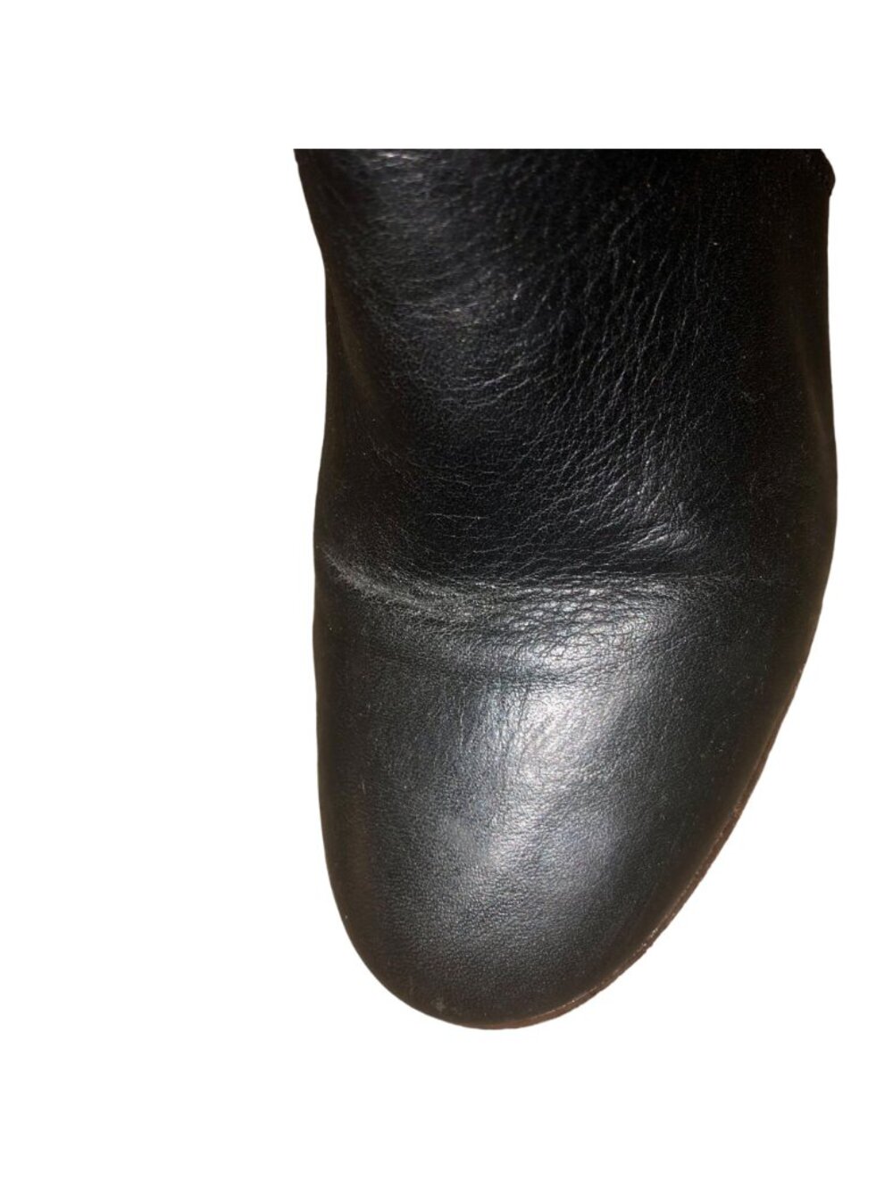 Ann Taylor Black Leather Ankle Booties Womens 6M Side Zip Block Heel Used - Picture 16 of 16